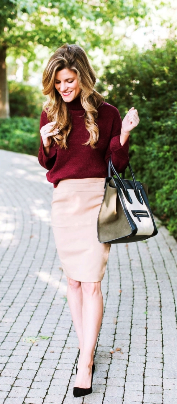 Elegant-Skirt-Outfits-For-Working-Women