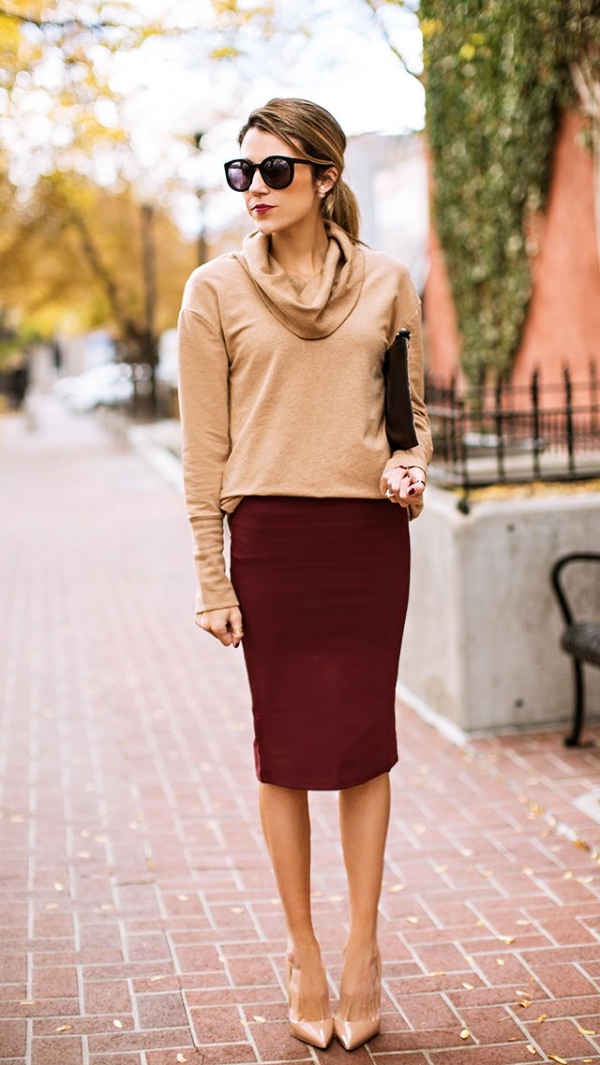 Elegant-Skirt-Outfits-For-Working-Women