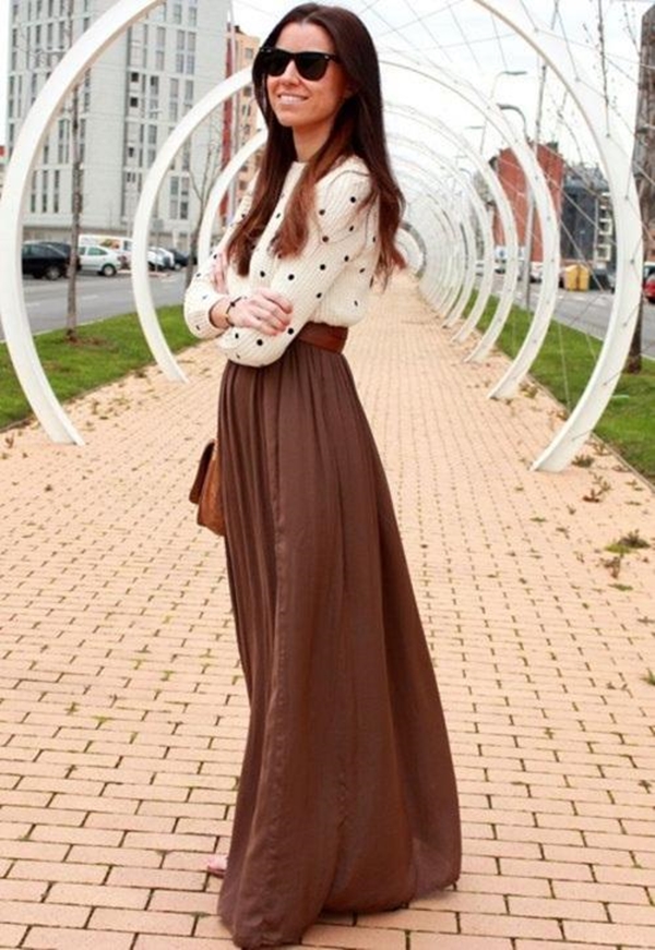 business casual long skirt