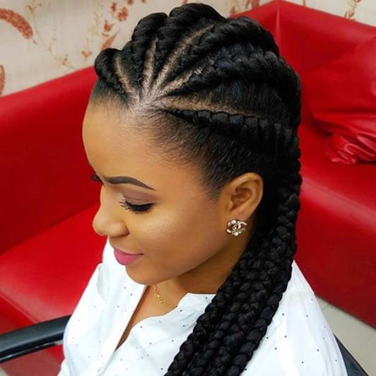 40 Lovely Ghana Braids Hairstyles - Office Salt