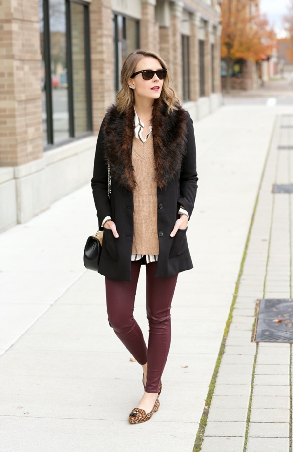 Stylish Duffle Coat Outfits for Women (33) - Office Salt