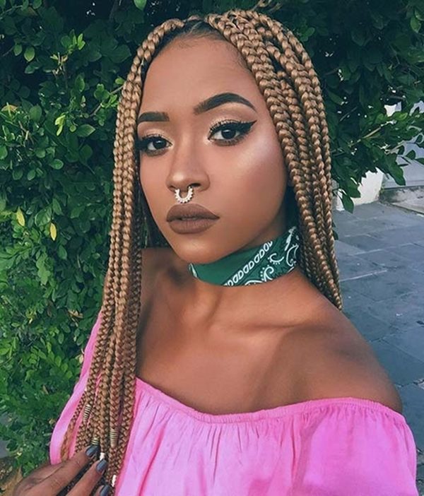 Unique Box Braids Hairstyles to Make You Look Super (12) - Office Salt